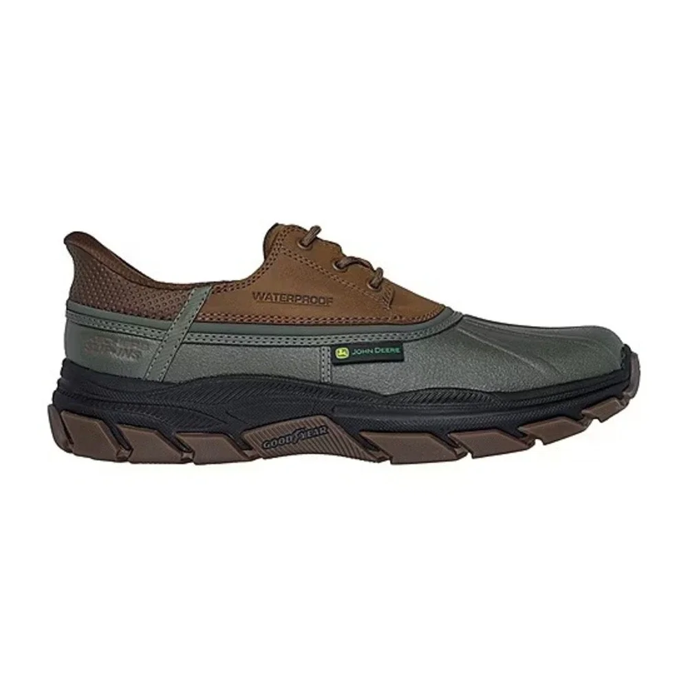 Skechers Hands Free Slip-Ins John Deere Duck Boot Mens Green Brown 12 Medium NEW - Picture 2 of 7